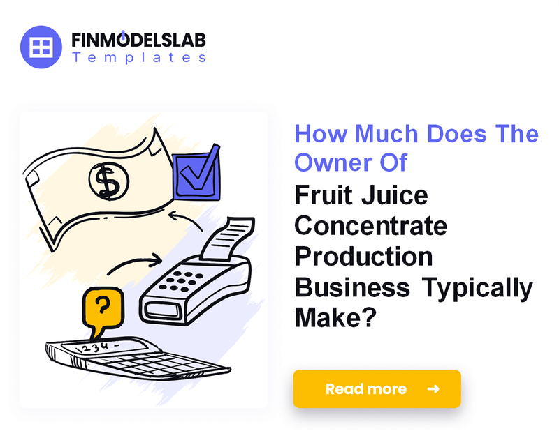 How Much Fruit Juice Concentrate Production Owners Make?