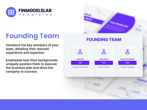 9 Pitch Deck Template Team Slide financialmodelslab