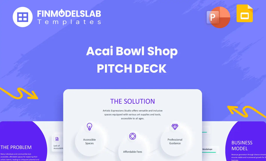 Acai Bowl Shop Investment Pitch Deck - investor pitch to secure funding, with investor-ready structure, concise 8-slide format and visual storytelling to save time and clarify expectations for founders facing tight deadlines or budget constraints