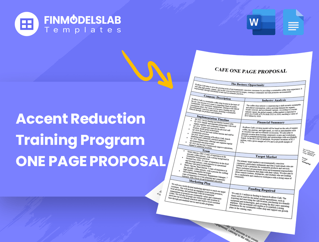 Accent Reduction Training Program Business Proposal