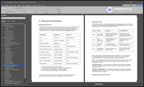 ach processing business plan management financialmodelslab