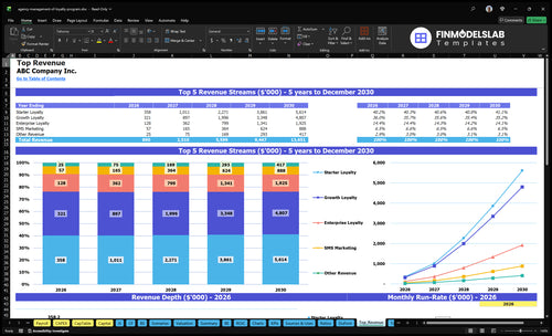 agency management of loyalty program financial model top revenue financialmodelslab