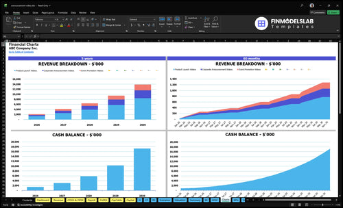 announcement video financial model charts financialmodelslab