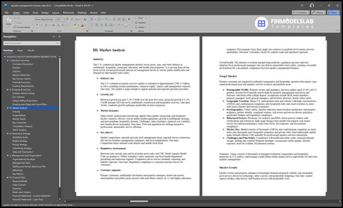 aquatics management business plan marketing analysis financialmodelslab