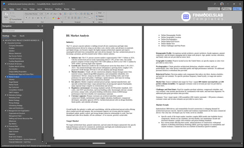 architectural precast business plan marketing analysis financialmodelslab