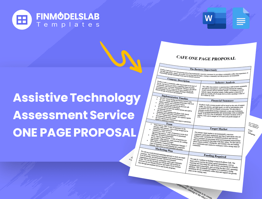 Assistive Technology Assessment Service Business Proposal