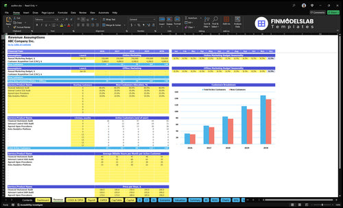 auditor financial model revenue financialmodelslab