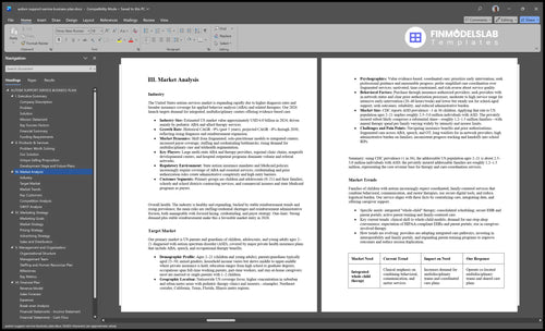 autism support service business plan marketing analysis financialmodelslab