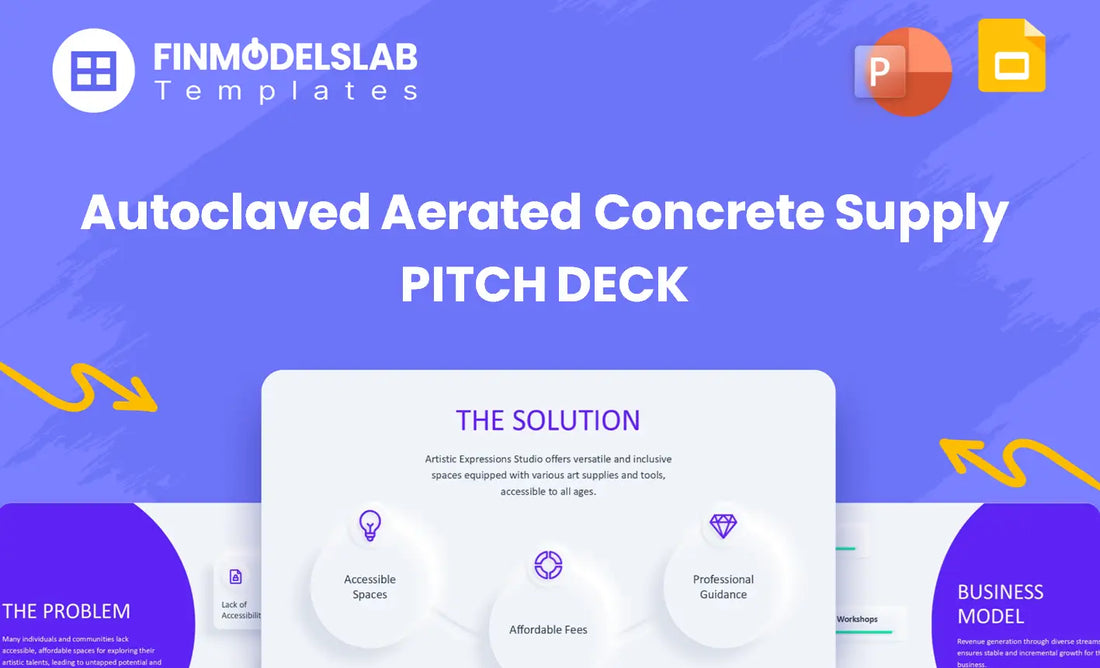 Autoclaved Aerated Concrete Supply Investment Pitch Deck - investor pitch to secure funding, with investor-ready structure, visual storytelling, financial snapshot, saves time and clarifies expectations.