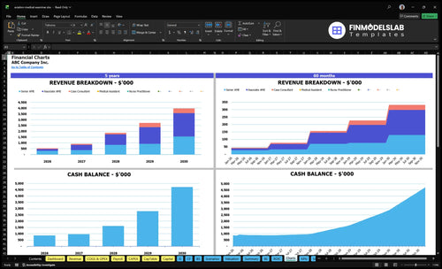aviation medical examiner financial model charts financialmodelslab
