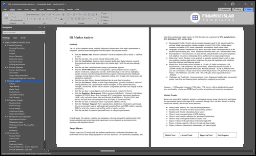 b2b e commerce business plan marketing analysis financialmodelslab