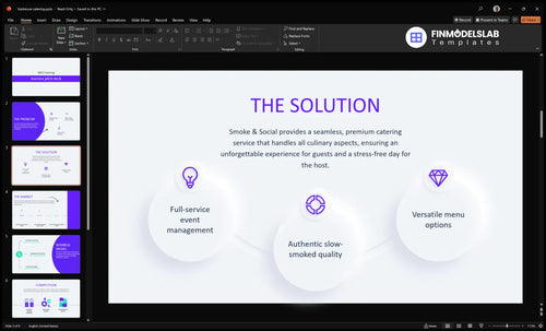 barbecue catering solution slide financialmodelslab