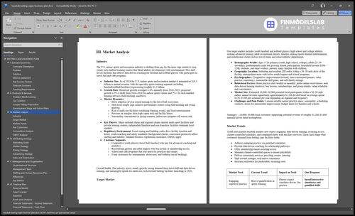 baseball batting cages business plan marketing analysis financialmodelslab