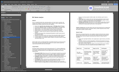 basement egress window business plan marketing analysis financialmodelslab