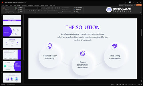 beauty salon solution slide financialmodelslab