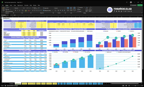 bed bug heat treatment financial model dashboard financialmodelslab
