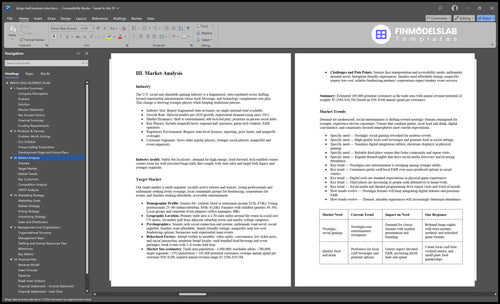 bingo hall business plan marketing analysis financialmodelslab