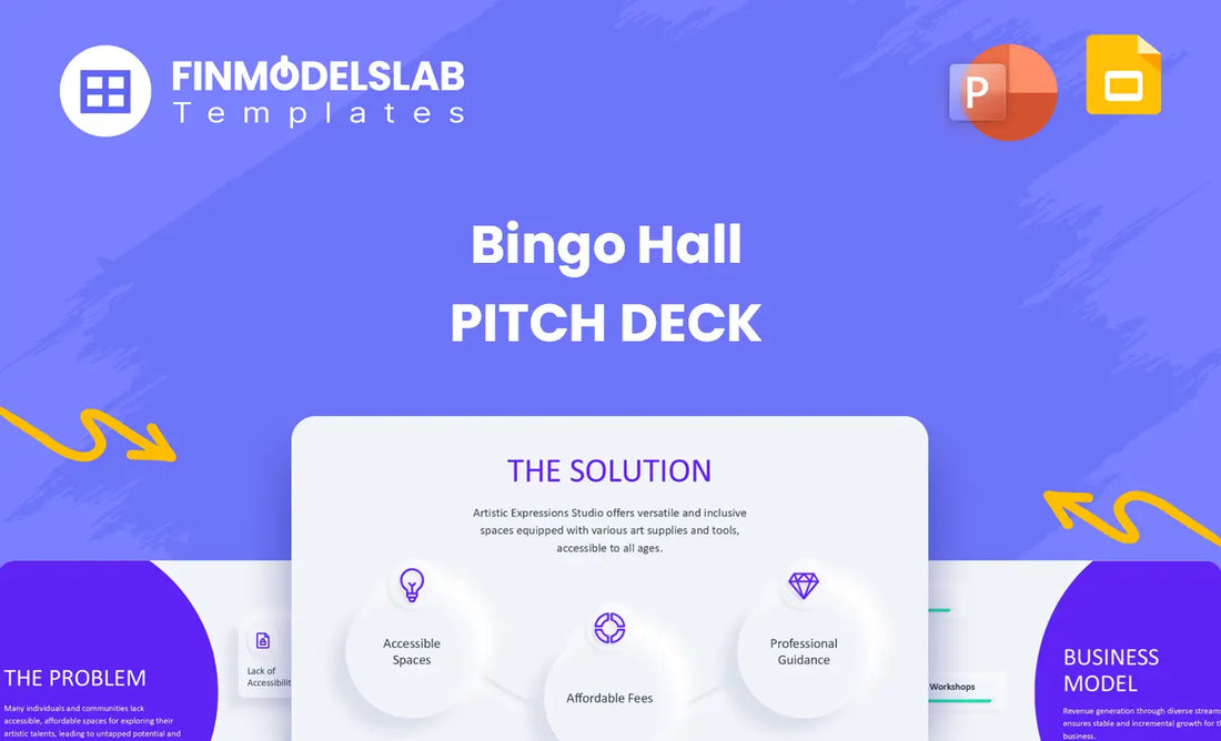 Bingo Hall Investment Pitch Deck - investor pitch to secure funding and streamline presentations, with investor-ready structure, visual storytelling, concise 8-slide format; solves tight deadlines and unclear investor expectations.