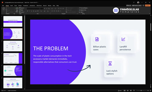 biodegradable phone case production problem slide financialmodelslab