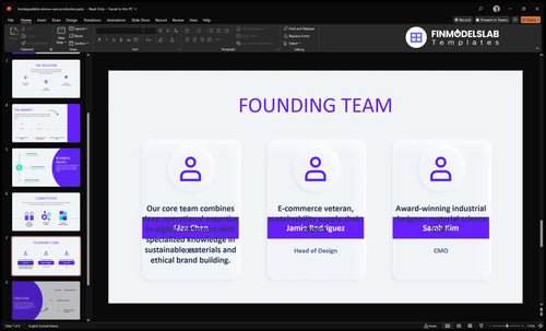 biodegradable phone case production team slide financialmodelslab