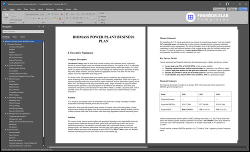 biomass power plant business plan executive summary financialmodelslab