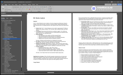 blood testing lab business plan marketing analysis financialmodelslab