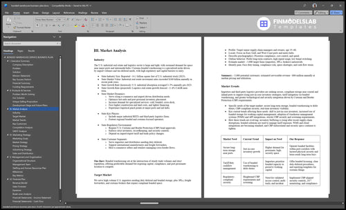 bonded warehouse business plan marketing analysis financialmodelslab
