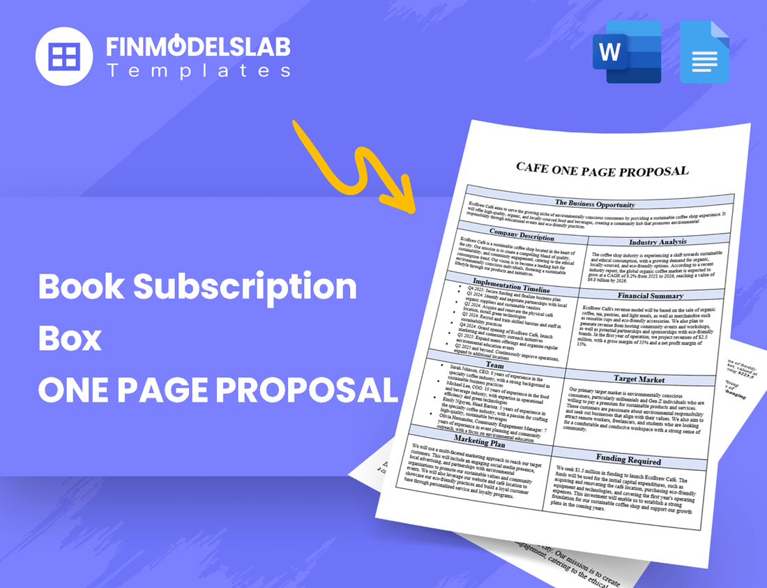 Book Subscription Box Business Proposal