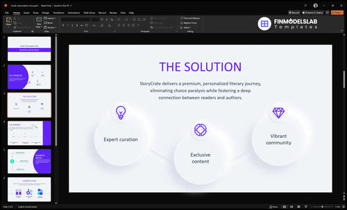 book subscription box solution slide financialmodelslab