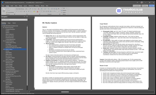 boutique wine importing business plan marketing analysis financialmodelslab