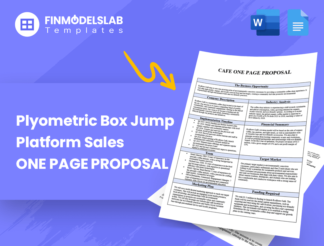 Plyometric Box Jump Platform Sales Business Proposal