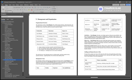 boxing gym business plan management financialmodelslab