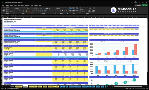 brain computer interface financial model revenue financialmodelslab