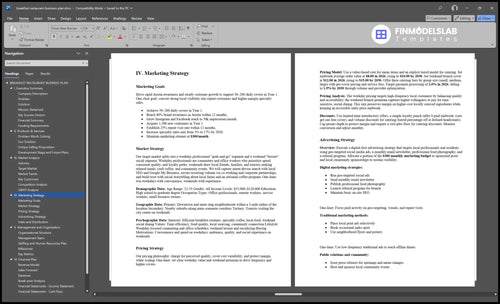 breakfast restaurant business plan marketing plan financialmodelslab