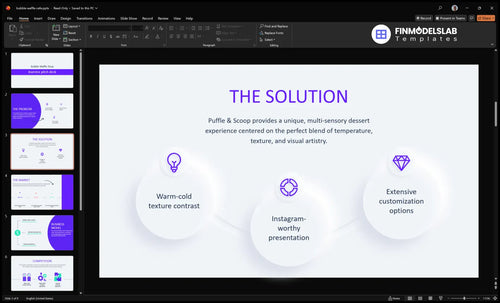 bubble waffle cafe solution slide financialmodelslab
