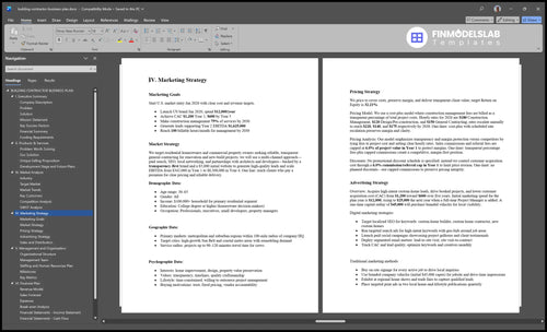 building contractor business plan marketing plan financialmodelslab