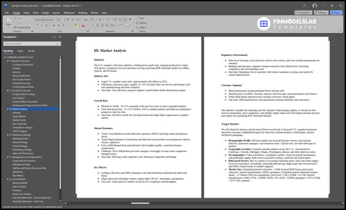 cannabis business plan marketing analysis financialmodelslab