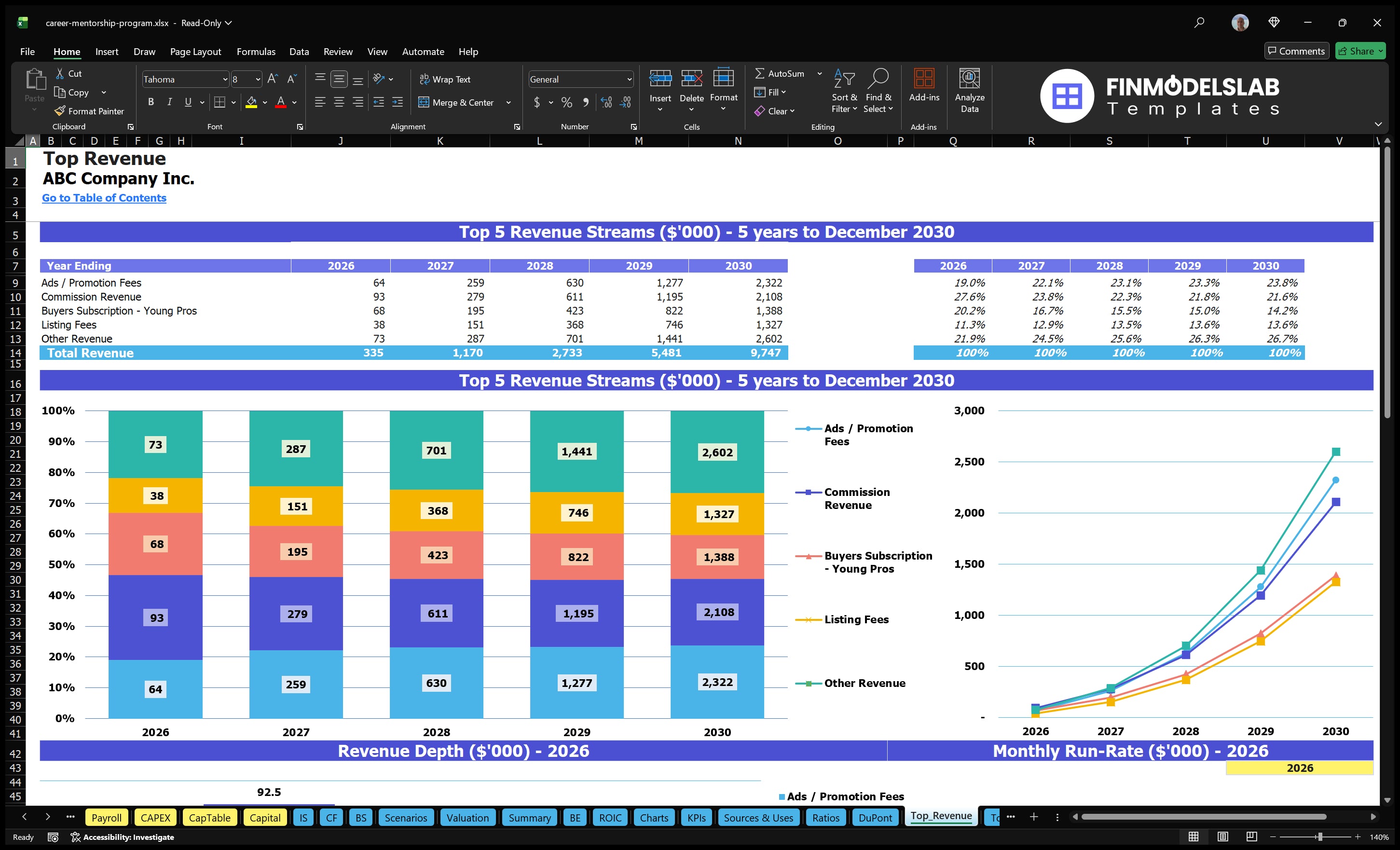 career mentorship program financial model top revenue financialmodelslab