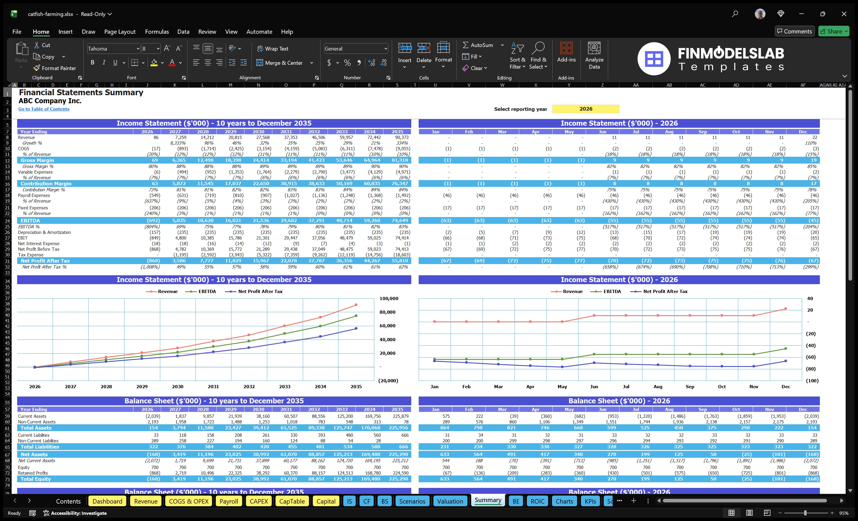 catfish farming financial model summary financialmodelslab