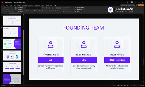 cattle farming team slide financialmodelslab