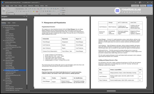 cell phone repair business plan management financialmodelslab