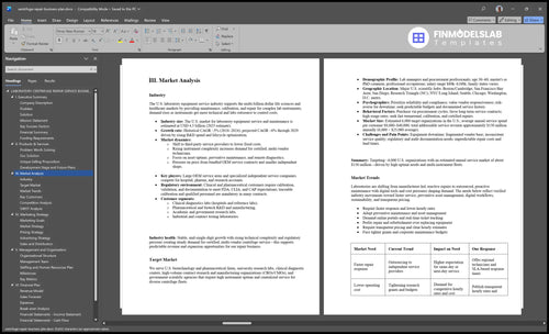 centrifuge repair business plan marketing analysis financialmodelslab