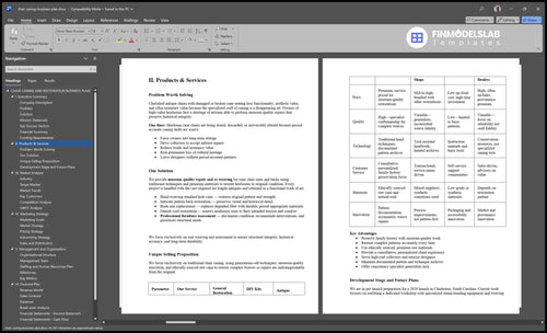 chair caning business plan product financialmodelslab