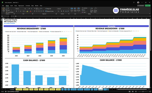 chair caning financial model charts financialmodelslab