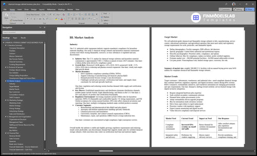 chemical storage cabinet business plan marketing analysis financialmodelslab