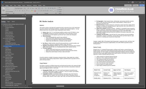 chevron pattern flooring business plan marketing analysis financialmodelslab