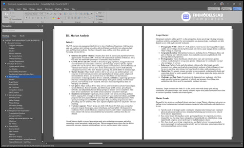 chronic pain management business plan marketing analysis financialmodelslab