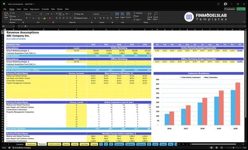claims processing financial model revenue financialmodelslab