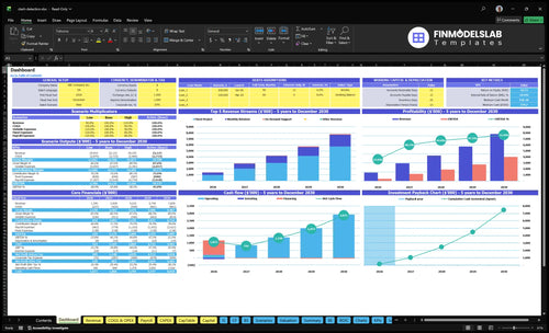 clash detection financial model dashboard financialmodelslab