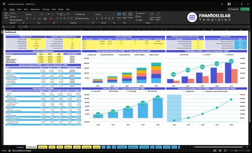 clearspan structure financial model dashboard financialmodelslab